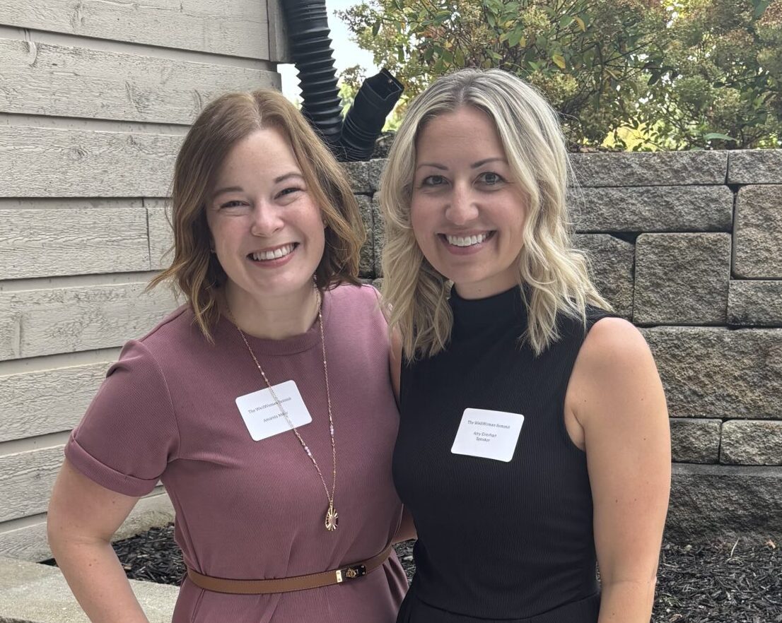 Amy Everhart and Amanda Miller, Psychiatric Nurse Practitioners at Well Balanced Women, greet potential patients