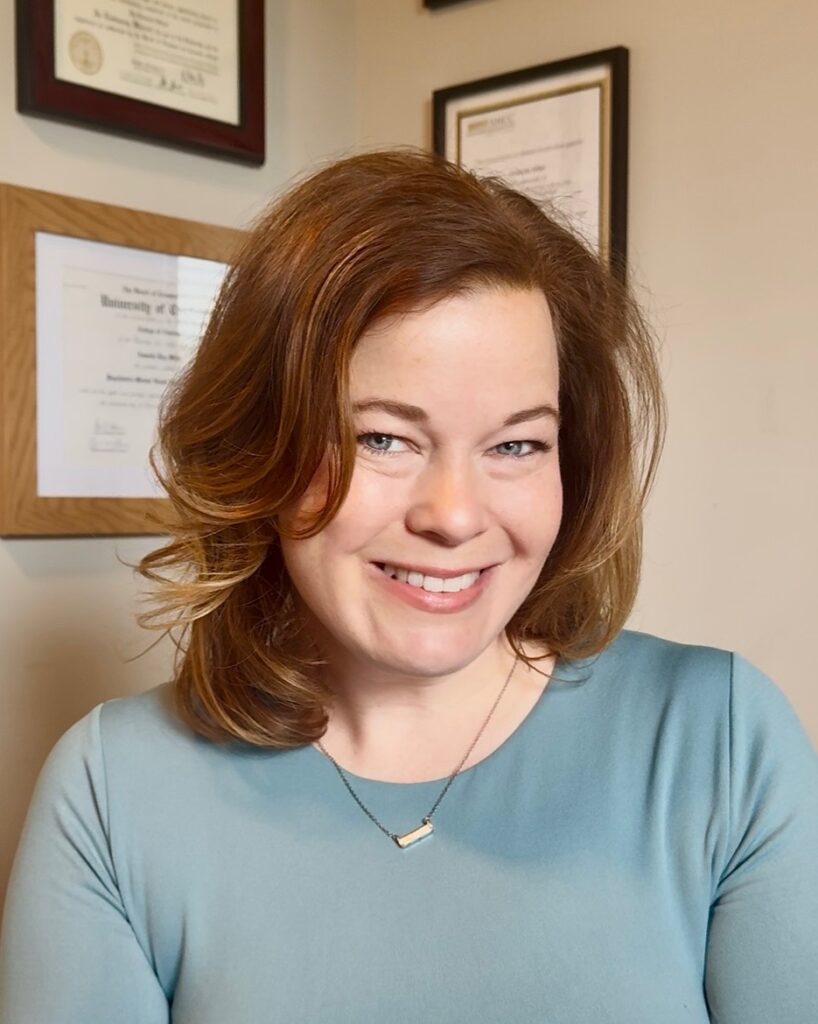 Amanda Miller, PMHNP-BC warmly greets a new patient